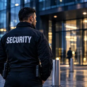 Security professional during training